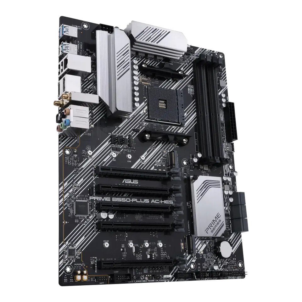 ASUS PRIME B550-PLUS AC-HES Motherboard Socket AM4 CPU DDR4 4866 (OC) Memory Chipset B550 ATX Mainboard - 3