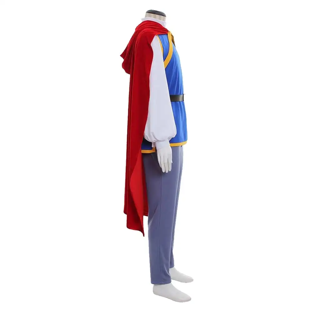 Florian Cosplay fantasia para meninos, papel do príncipe dos desenhos animados, trajes masculinos, manto, calças, cinto, roupas de fantasia, disfarce do Dia das Bruxas, masculino