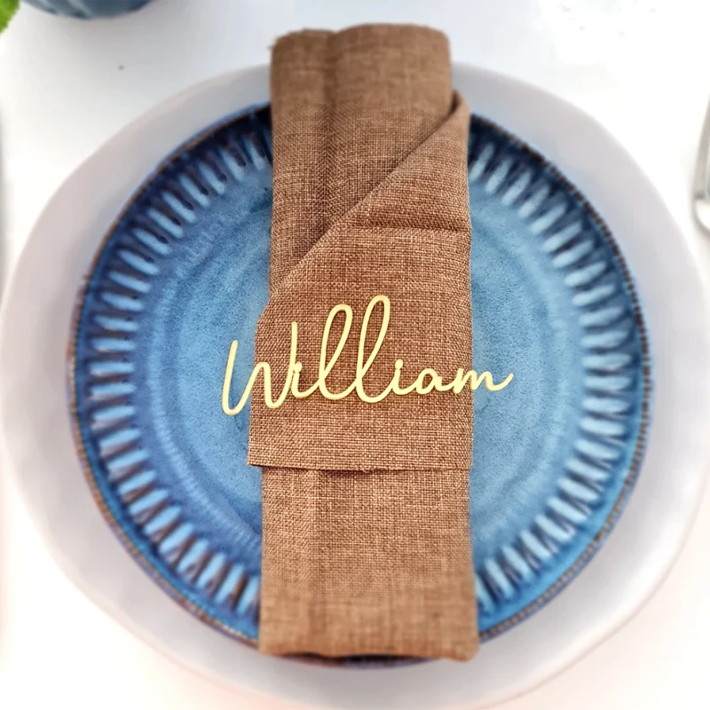 

Personalized Place Cards Acrylic and Wooden Place Card for Wedding Name Place Card, Birthday Place Cards, Christmas Place Cards