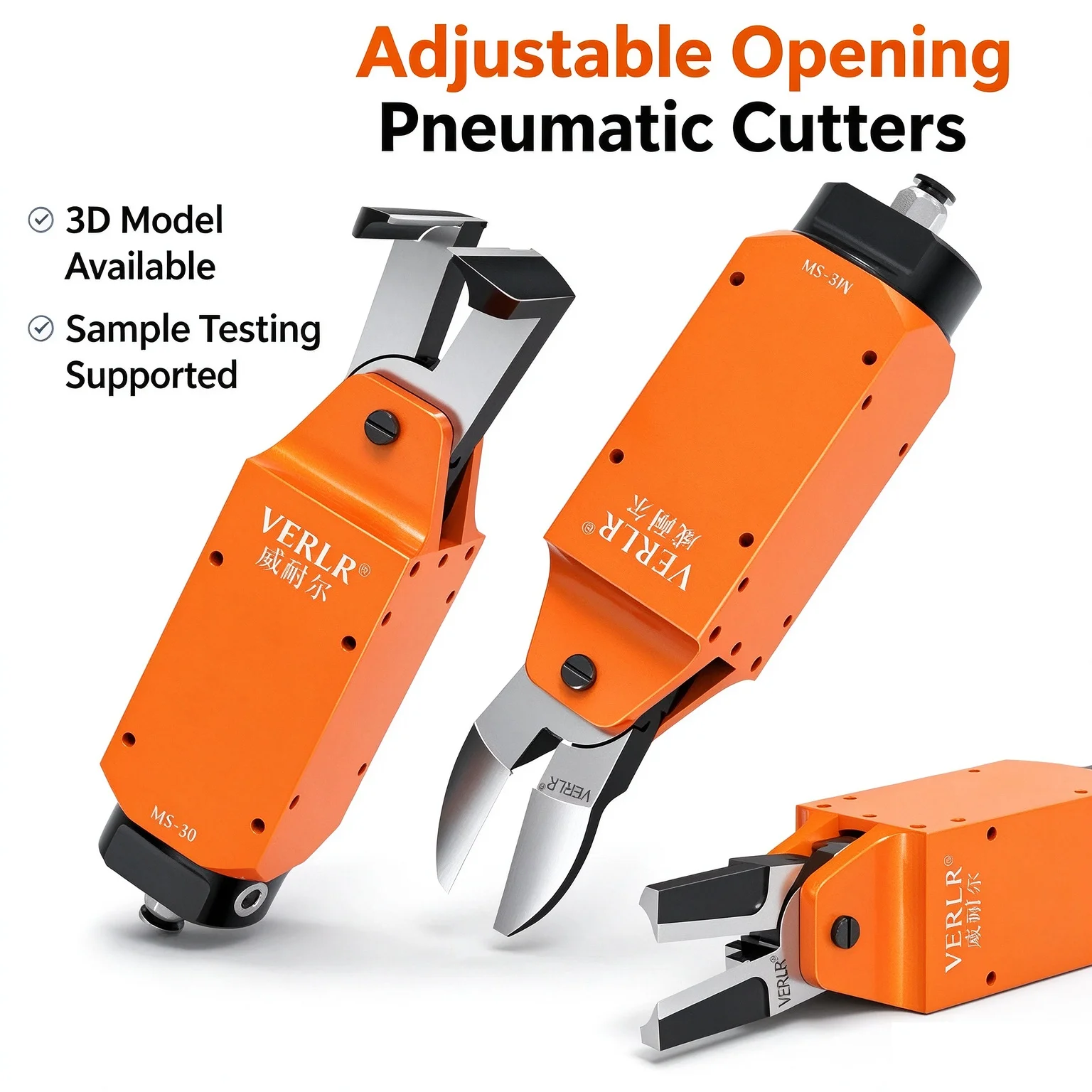 MS-10 20 Series Automated Pneumatic Scissors with Blades Square Air Cutters Pliers for Precision Cutting Tools