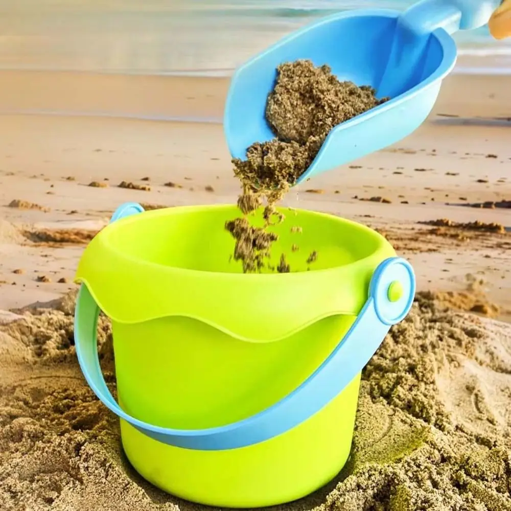 Creative Multicolor Beach Toy Set Soft Plastic Wear-resistant Sand Shovel Durable Smooth Digging Sand Kit Outdoor Game