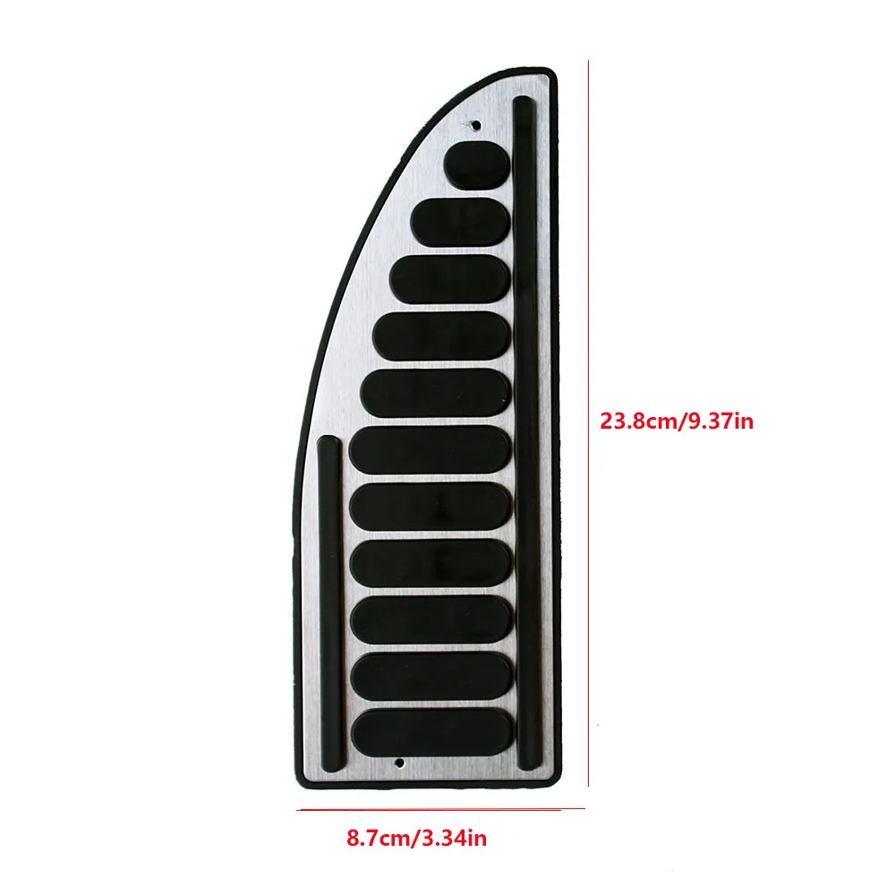 Stainless Steel Rubber Footrest Foot Rest Pedal Cover Pad for Ford Focus ST Fiesta Mondeo Fusion Kuga Escape Mustang SMAX