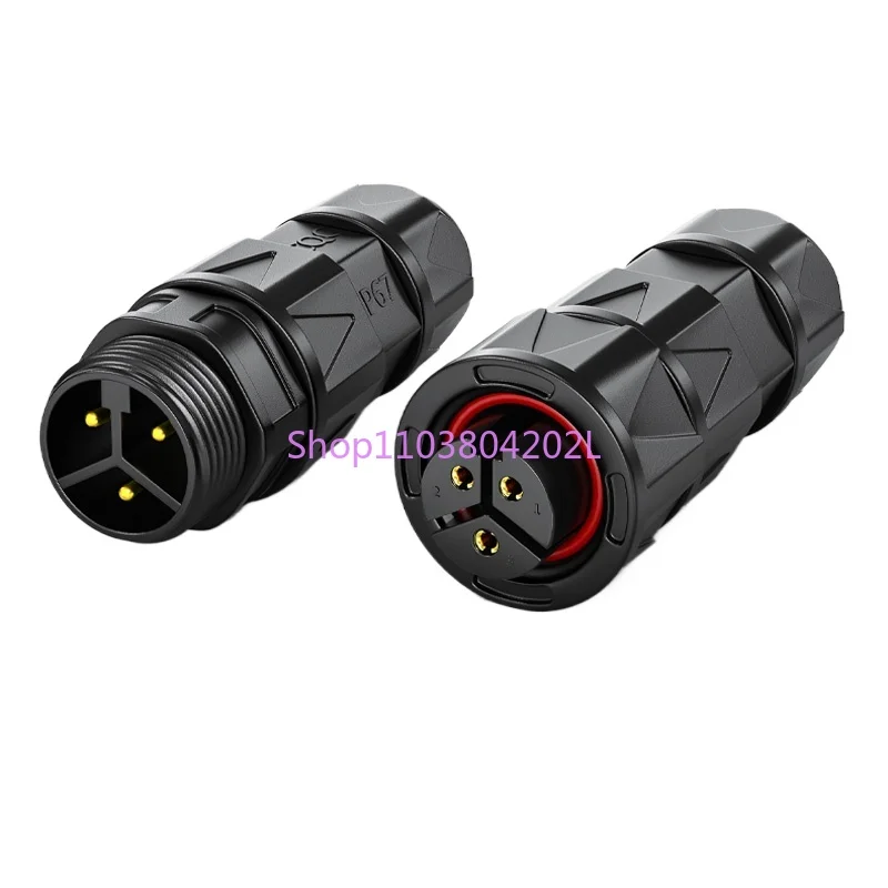 500V Industrial Aviation Plug-in Socket Connector Waterproof and Fireproof 2/3/4 Core Male and Female Connector Welding-Free