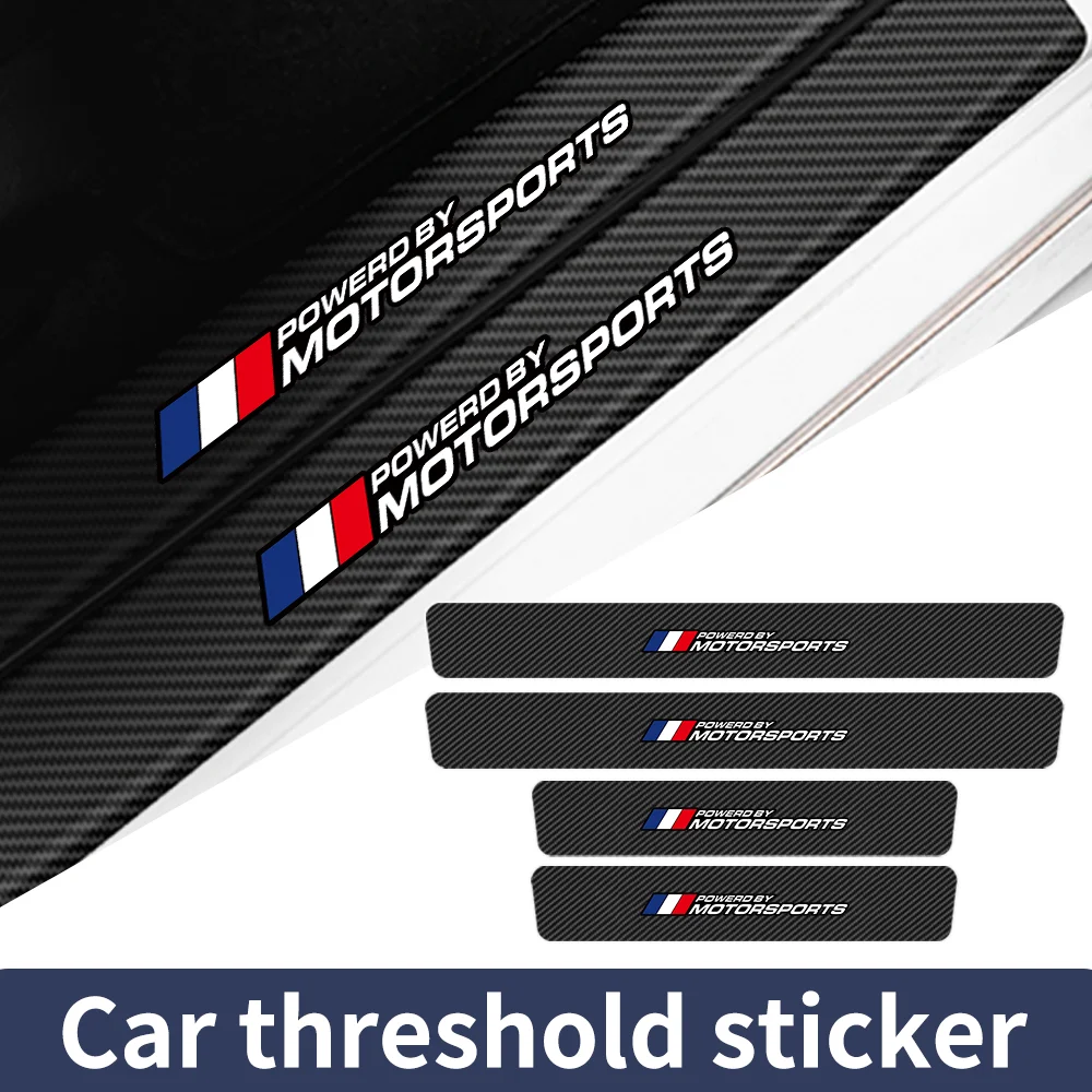 

Motorsports Carbon Fiber Car Door Threshold Sticker Trunk Bumper Protective Strip For Peugeot 206 308 307 207 208 3008 407 508