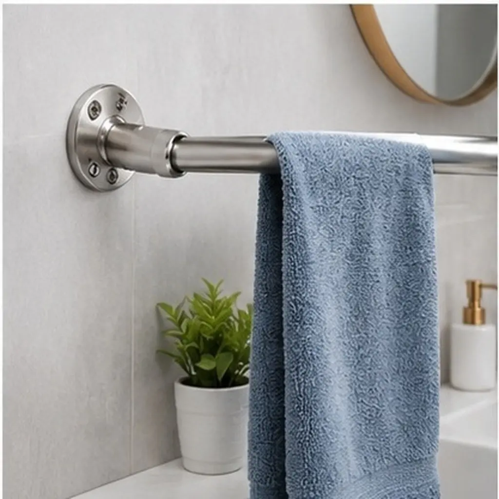 6pcs Stainless Steel Wardrobe Rail Supports – Heavy-Duty Closet Rod Holders for Clothes Hanging