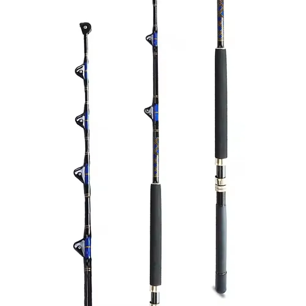 

Top Quality 30-80lbs Deep Sea Big Game Roller Rod Tuna Shark Fishing Trolling Rod Boat Saltwater Fishing Rod