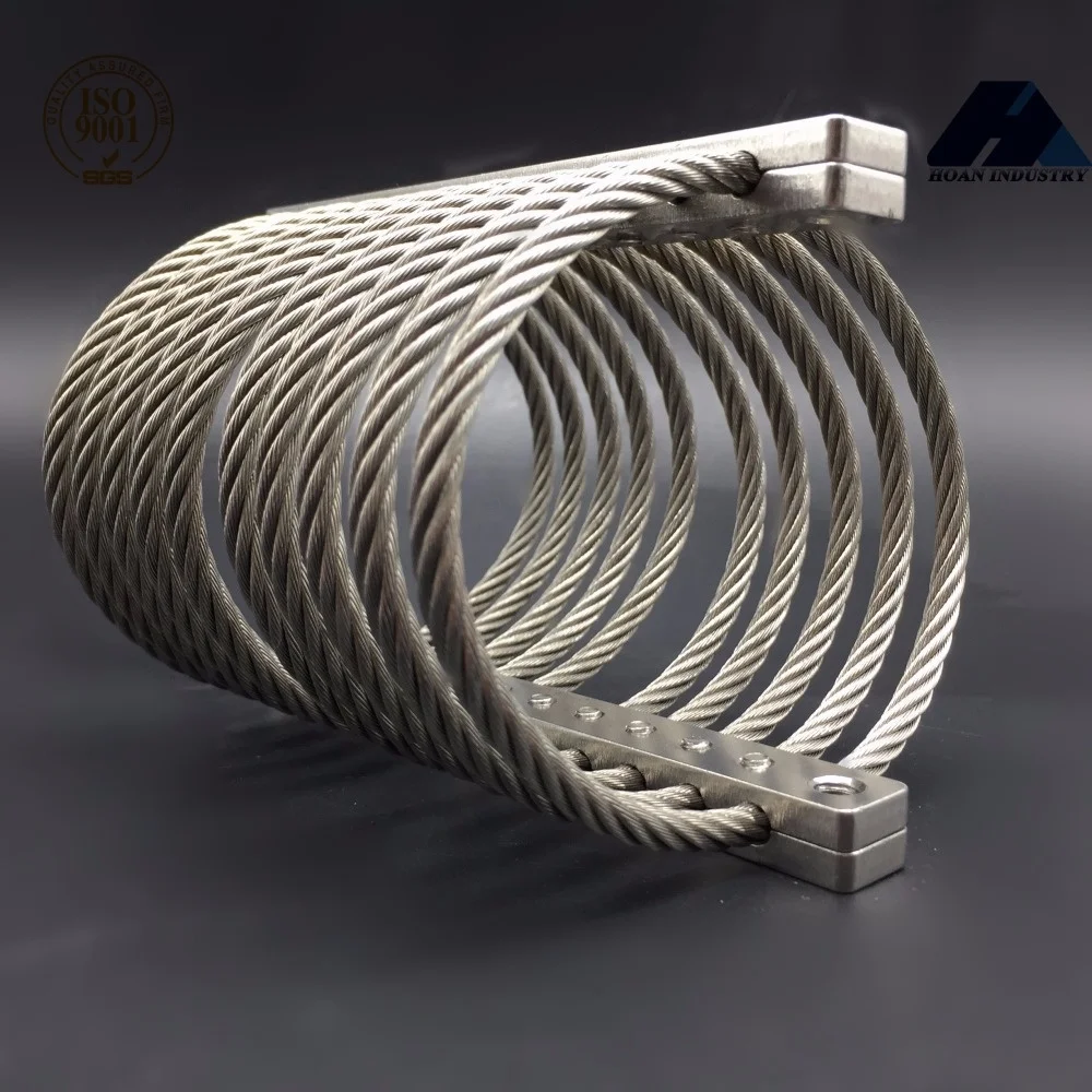 Aislador de cuerda de alambre compacto de acero inoxidable JGX-0480D-24A de construcción de barcos de exploración de aceite de Control de choque de vibración industrial
