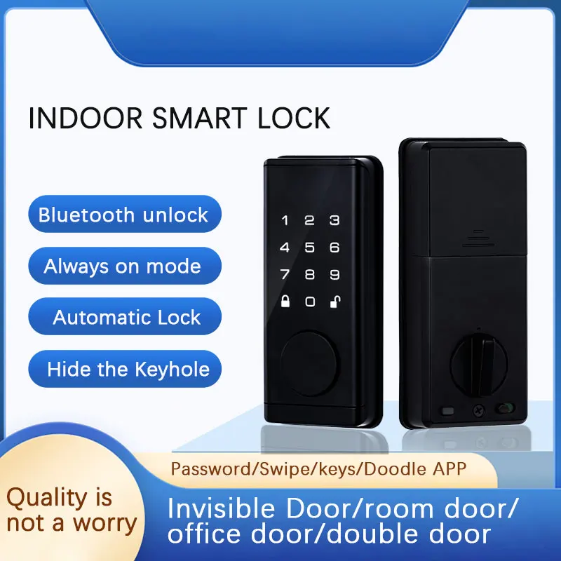 Prix compétitif S919-8 TTLock Tuya BLE App numérique biométrique empreinte digitale Code carte clé intelligente serrure de porte pour la maison