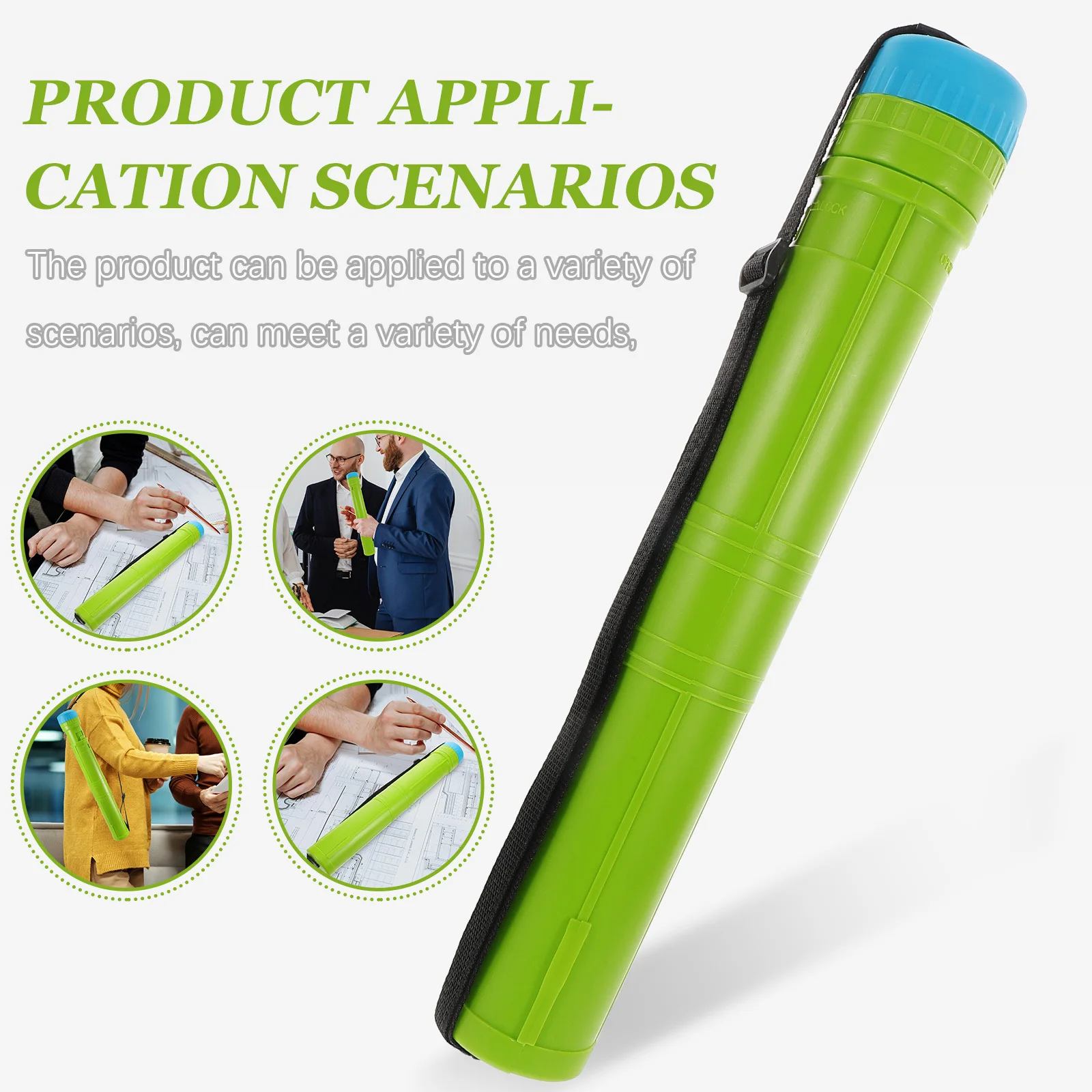 حاوية عمل فني بلاستيكية قابلة للتوسيع، أنبوب مخطط تصغير، خفيف الوزن، تخزين الملصقات، منظم رسم دائري محمول #5