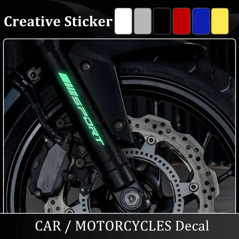 

Night Warning Reflective Wheel Sticker for Cars Motorcycle Wheels Sport Stickers Colorful Modified Sports Car Sticker Car Gadget