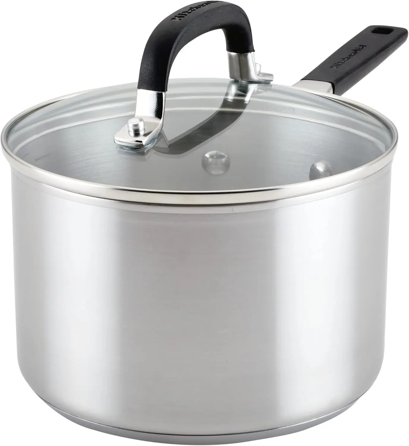 

3 Quart Stainless Steel Induction Saucepan with Lid, Quick Heating & Dishwasher Safe
