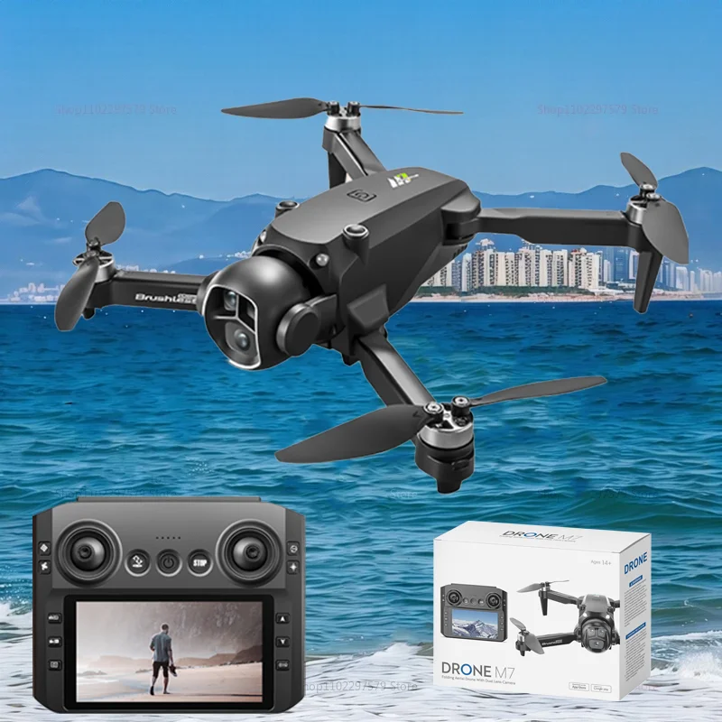 Mini Drone M7 Câmera 8k 360 ° Truque esc fluxo óptico posicionamento wifi fotografia aérea aeronaves de controle remoto drone brinquedo presentes