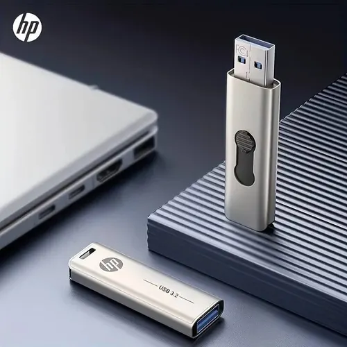 Imagen 2 del producto Unidad flash USB HP 3,2, 32GB, 64GB, palos de alta velocidad, almacenamiento externo, unidad de bolígrafo de Metal, personalidad creativa, música para coche