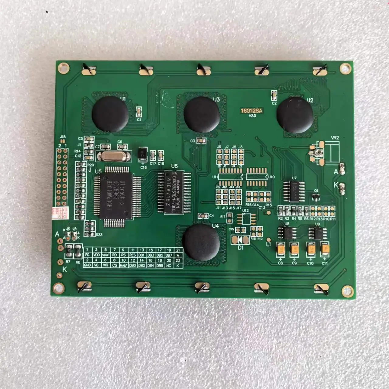 Tela lcd compatível com tm160aba1 tm160128com P-6