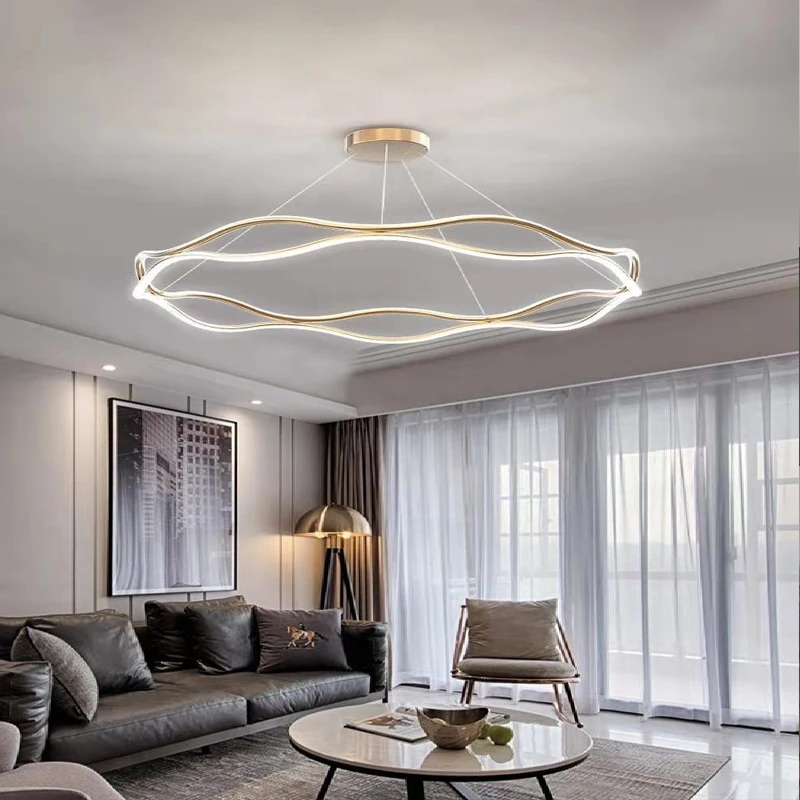 

Modern Minimalist Restaurant Chandelier Nordic Luxury Living Room LED Ceiling Lamps Home Decor Designer Bedroom Hanging Lights