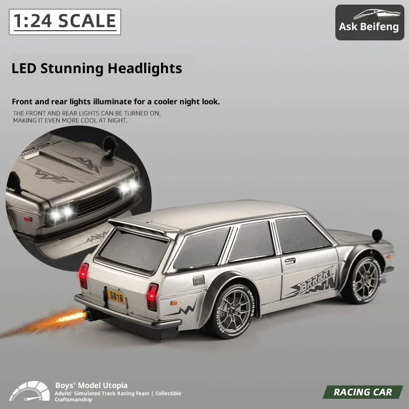 1/24 محاكاة RC الانجراف سباق السيارات 4WD عالية السرعة مع الضوء 2.4G راديو التحكم نموذج سيارة سباق المنافسة لعبة للبنين #5