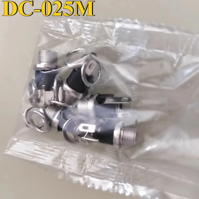 

10/30/50/100Pcs DC025M 5.5*2.1/5.5*2.5mm DC Socket With Nut 5.5x2.1/5.5x2.5 mm DC Power Jack Socket Female Panel Mount Connector