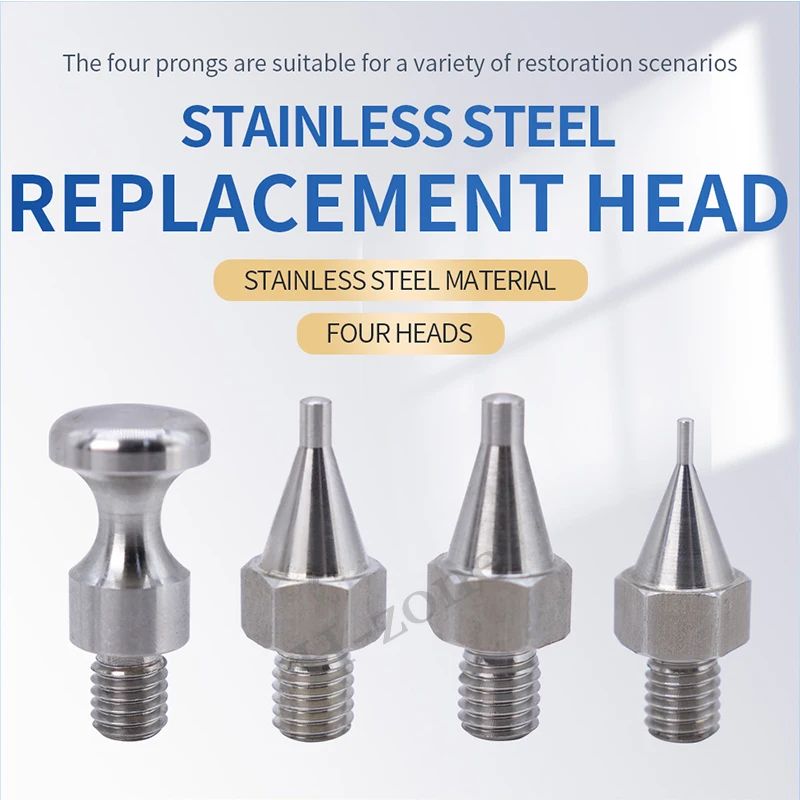 

4 шт. кузов автомобиля без покраски ремонт вмятин PDR головка молотка наконечник из нержавеющей стали гибридный винт с головкой молотка набор сменных наконечников