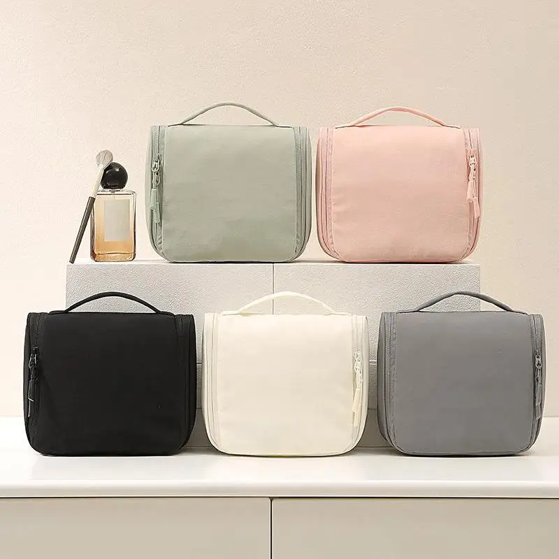Waterproof Handheld Hanging Travel Wash Bag Portable Cosmetic Organizer Pouch for Gym Hotel Vacation Storage