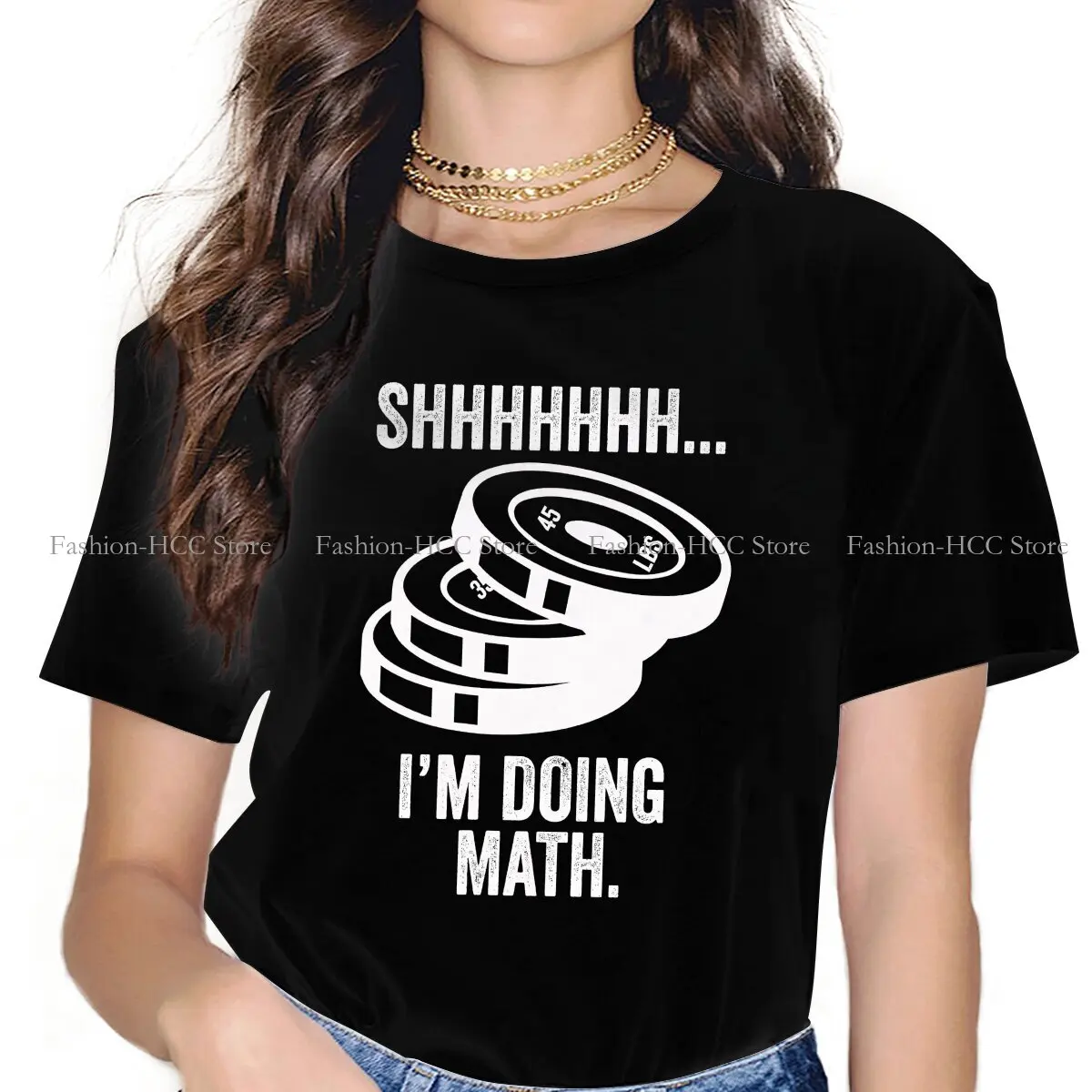 Shh Im Doing Hipster Polyester TShirts Math Momen Graphic Tops T Shirt O Neck