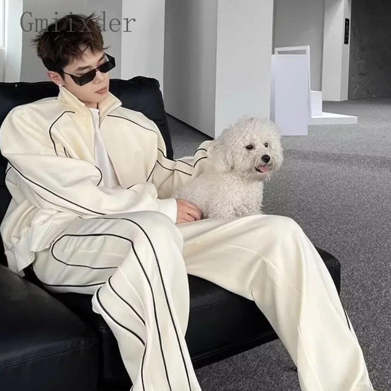 Japanese Atmosphere Outfit Casual Sports Suit for Men Korean Style