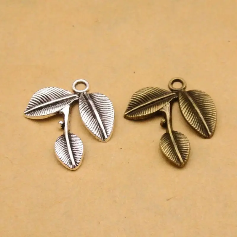 10pcs/lot Vintage Leaves Pendant Charms Antique Bronze Color Leaf Charms Jewelry Diy Big Tree Leaf Charms For Bracelet Making