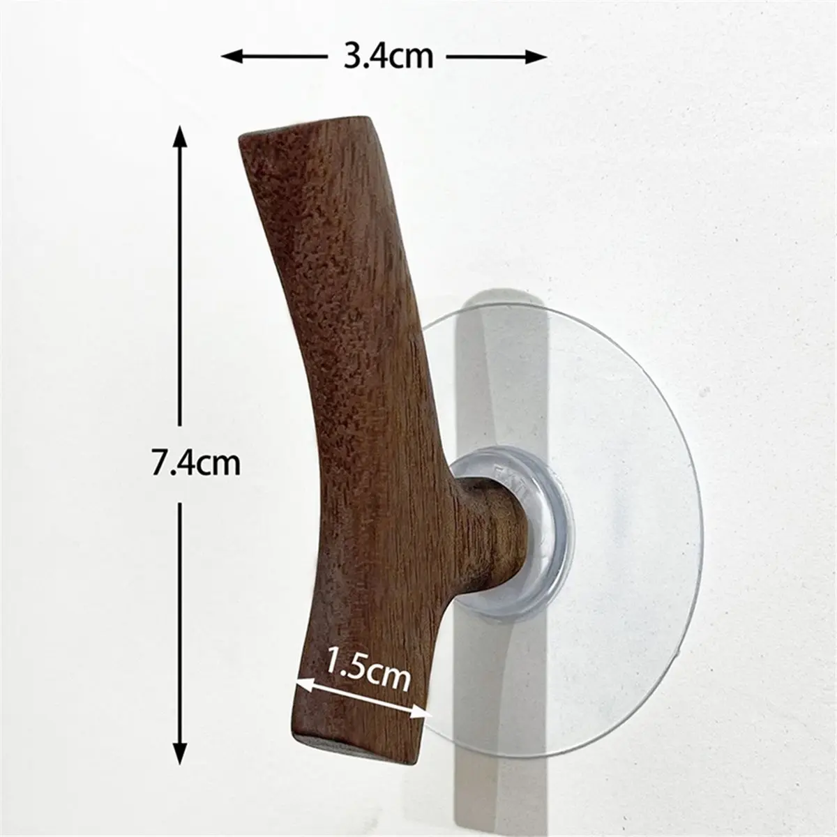 Wooden Hook Non-Slip Hook for Coats, Bags, Hats - Wall Mounted Key Hanger with Screws A