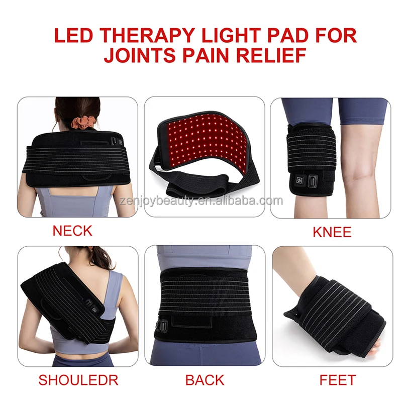 2024 Built-in Battery Heating Pad LEDs Infrared light therapy mat 660nm 850nm red light therapy blanket horse