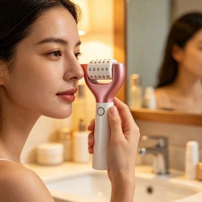 Home Roller Beauty Massager, Lifting Microcurrent Photon Eye Introduction Instrument for Eye Care