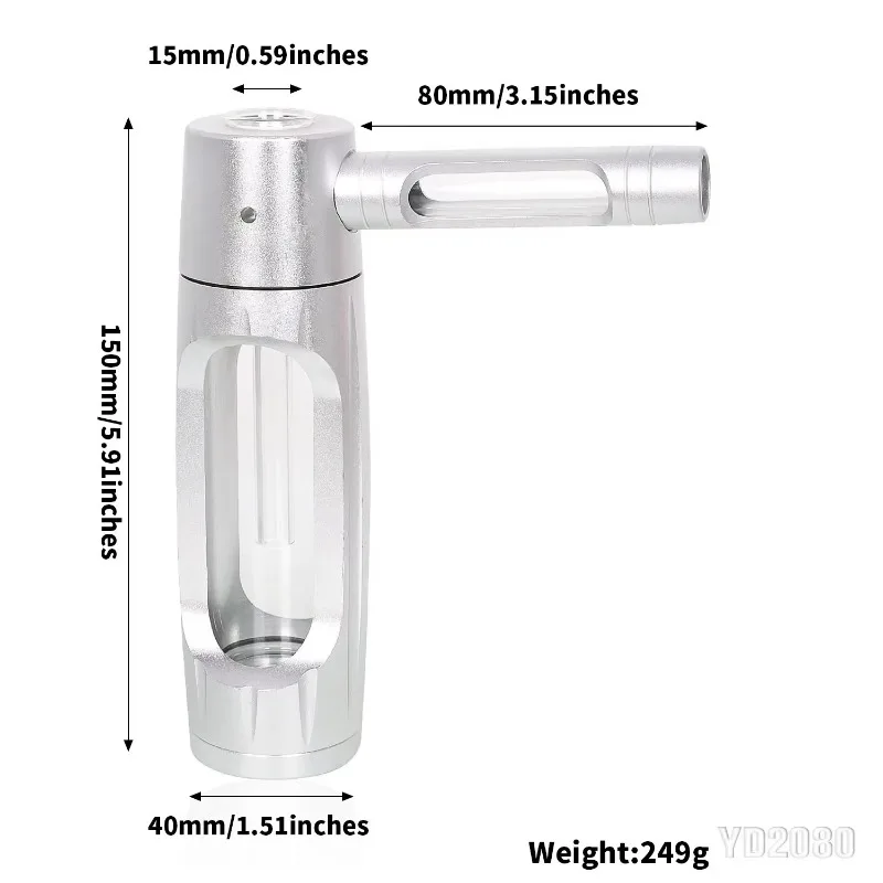 المحمولة الجافة حرق العشب التدخين الأنابيب سبائك الألومنيوم والزجاج أنبوب التبغ الشيشة الشيشة بيبا التدخين الملحقات