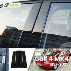 For Volkswagen Golf 4 IV MK4 1997-2003 1998 1999 2000 Bright Black Carbon Fibre Window Door B C Sticker