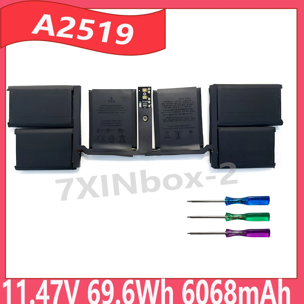 A2519 11.47V 69.6Wh 6068mAh Laptop Battery For Apple MacBook Pro 14 inch A2442 (Late 2021) MKGR3LL/A EMC3650