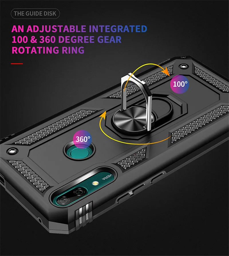 Magnetic Ring Case For Huawei P Smart Z Y9 Prime 2019 P20 P30 P40 Pro Mate 20 30 Nova 5T 6SE 7i Honor 10 Lite 9X Y9S Armor Cover view 3