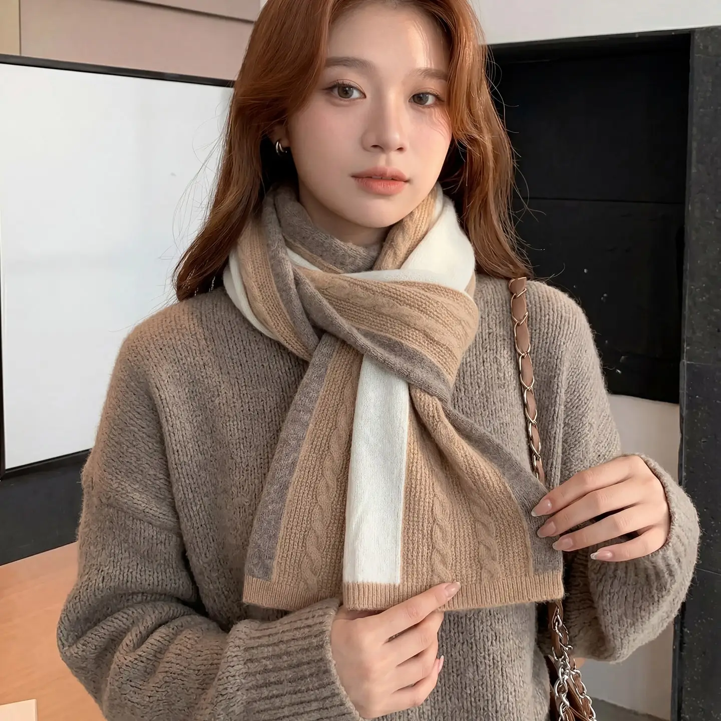 New Winter Women's Scarf 100% Wool Knitting 170cmx25cm Soft Fashionable Ladies Scarf New Arrival Best Quality RT 2026