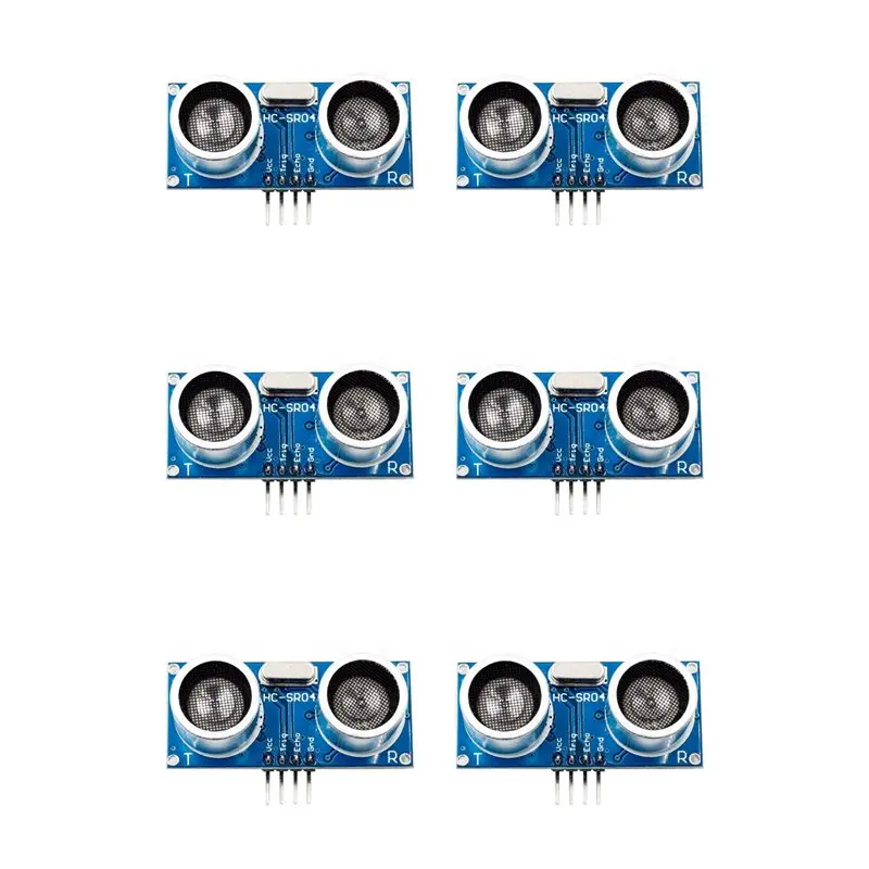 

A99E-6Pcs Ultrasonic Module HC-SR04 SR04 4Pin Distance Measuring Transducer Sensor