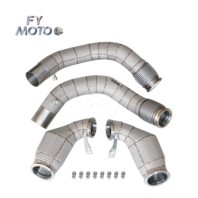 

Exhaust Catted Downpipe For BMW S63 4.4T 20-21 F95 F96 X5M X6M With Heat Shield