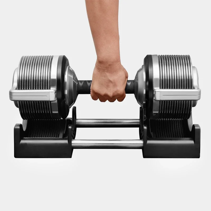 Novelty Style Automatically Stainless Steel 32KG Adjustable Dumbbells set weights for fitness pesas gimnasio