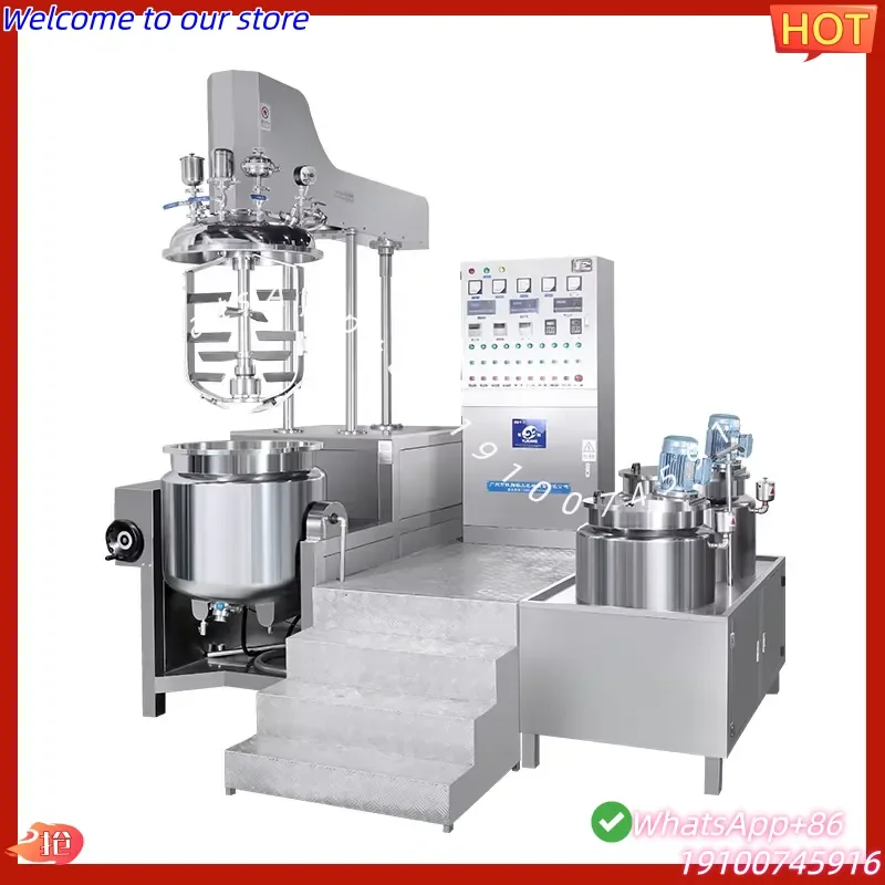 2026Hot 200L Vacuum Homogenizing Cream Emulsifier Mixer / Mayonnaise Salad Dressing Homogenizer Making Machine