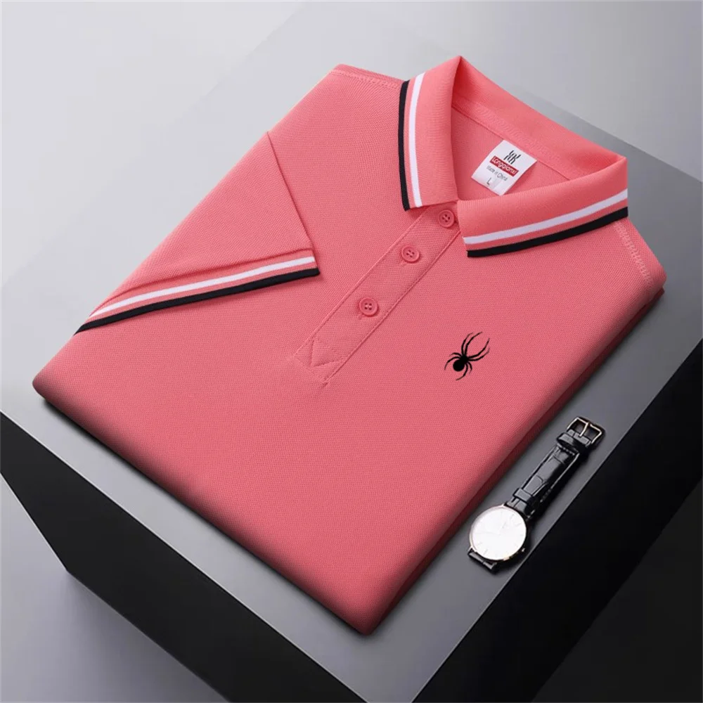 POLO traspirante ad asciugatura rapida estiva da uomo di alta qualità sport all\'aria aperta top da uomo business casual fashion streetwear da uomo