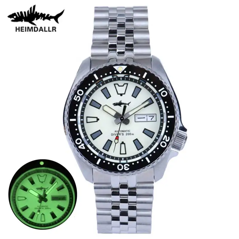 HEIMDALLR Sharkey SKX007 Men's Diver Watch Sapphire crystal Luminous 200m Waterproof Japan NH36A Movement Mechanical Watches