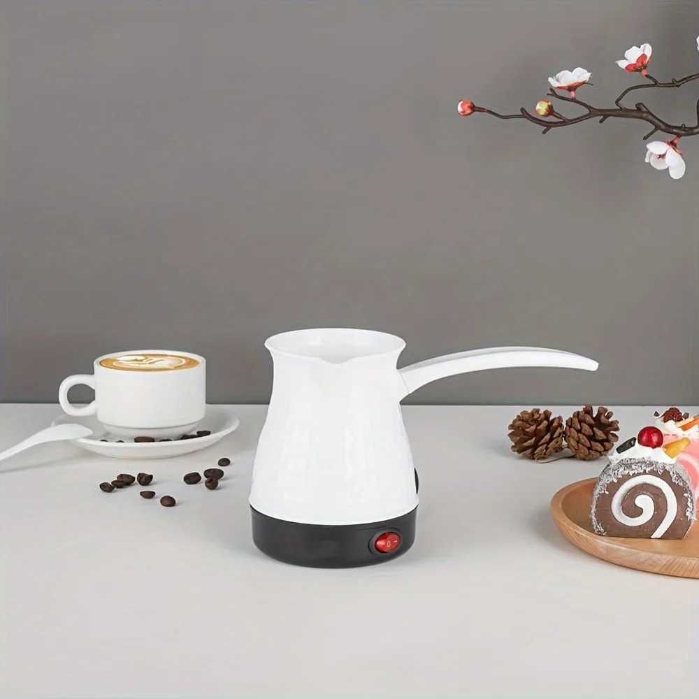 Convenient Electric Turkish Coffee Pot Plastic Ergonomic Long Handle Espresso Kettle 600W Mini Turkish Coffee Maker Restaurant
