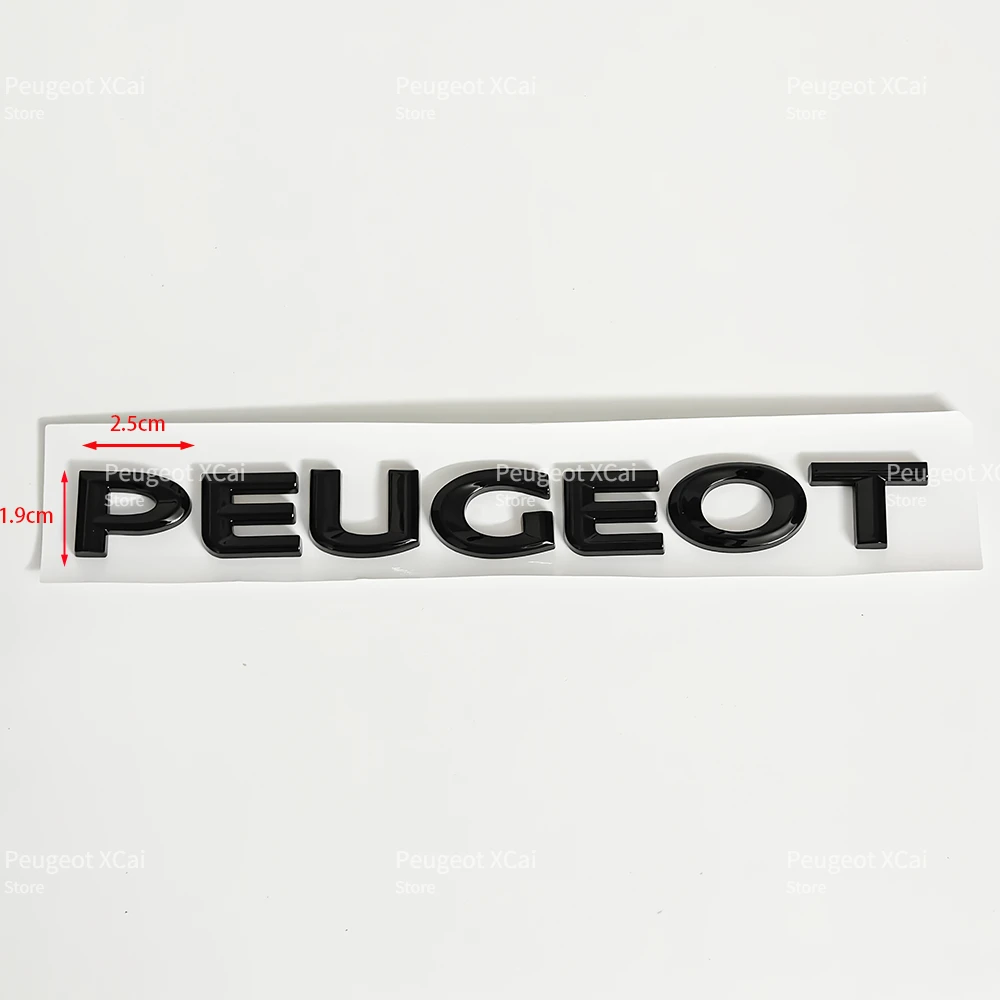 ABS Car Letters Sticker Rear Trunk Emblem Accessories for Peugeot 206 208 307 308 408 2008 3008 406 407 107 207 4007 4008 5008