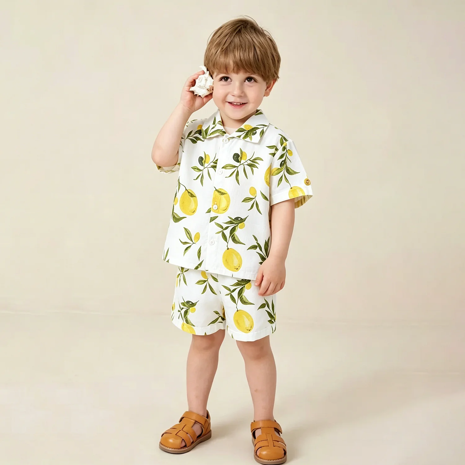 Baby Suit Kids Boy Clothes Set Organic Cotton Summer Breathable Short Sleeve Tshirt + Shorts Cute Printed Toddler Boy Clothing
