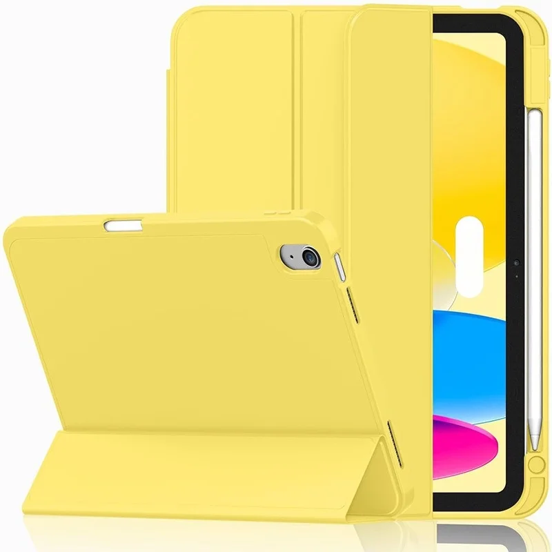 Für iPad 10. und 11. Generation A16 10,9 11 Zoll Weiche Leder-Folio-Hülle mit Schlaf-Wach-Funktion Stoßfeste Solide Schutzhülle – Detail 13