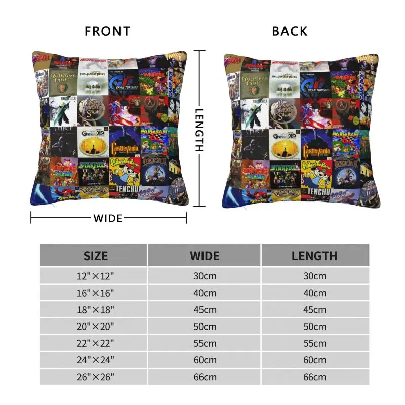 Housses de coussin personnalisées Gamer Gaming, taie d'oreiller carrée, cadeau d'amant de jeu vidéo en polyester, canapé et voiture, 40x40cm