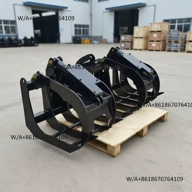 Hot Seller High Productivity Hydraulic Skeleton Grapple Skid Steer Attachment Universal Quick Mount for Scrap & Rock Handling
