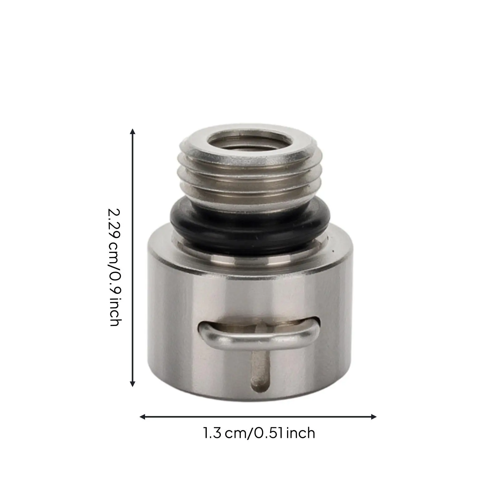 Pressure Washer Drain Cleaning Adapter with Side Slot Hex Nut Design for Secure Hose Connection to Sewer Jetter Kit