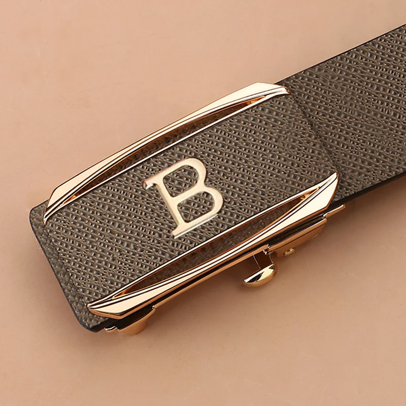 

2024 High Quality Coffee Genuine Leather Belt B Letter Automatic Buckle Fashion Men's Belt Designer Casual Belt ceinture homme