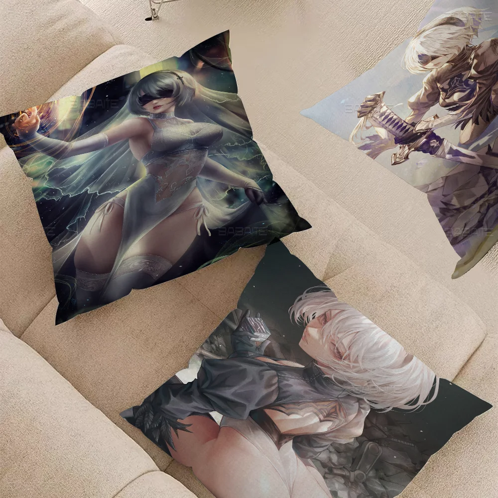 Nier Automata 2b Pillow Gift Home Office Decoration Pillow Bedroom Sofa Car Cushion CoverPillow Case