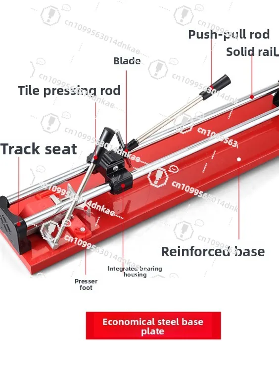Manual Tile Cutter Push Knife Accessories Double Track Steel Baseplate Cutter Head Push Rod Cutter Holder Track Landline